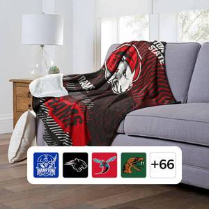 lot 12472 image: Officially Licensed NCAA Cloud Throw Blanket with Sherpa Back, 60 x 70 Inch, Winston Salem State Rams