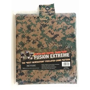 lot 12474 image: Fusion Extreme 8 ft. x 10 ft. Medium Duty Polyethylene Tarp DigitaCamouflage
