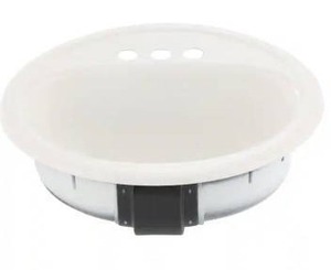 Bootz Industries Laurel Round Drop-In Bathroom Sink in White