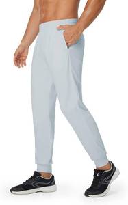 lot 5 image: M MAELREG Mens Joggers with Zipper Pockets Athletic Sweatpants Traning Track Pants Mens Golf Joggers Running Workout Size Small Glacier Grey