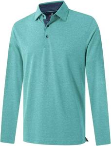 lot 64 image: VEBOON Mens Polo Shirts Long Sleeve Cotton Blend Heather Moisture Wicking Casual Collared Shirts. XL Green Heather