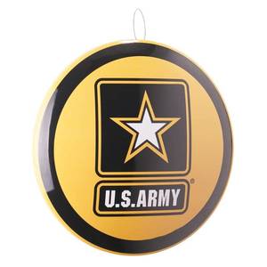lot 12572 image: American Art Decor Distressed U.S. Army Dome Metal Sign - 15.5