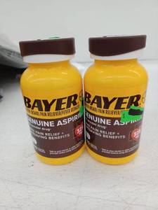 lot 12590 image: Bayer Aspirin Pain Reliever 325mg - 500 Tablets, Lot of 2