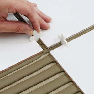 lot 12613 image: QEP 10027 Traditional Flexible Tile Spacer  38 in L  Plastic  White, Pack of 100, 2 Packs