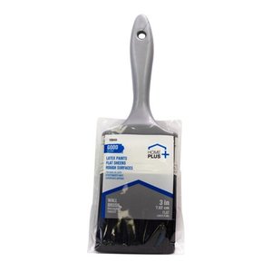 lot 12618 image: Home Plus 1006464 3 in. Good Flat Paint Brush - Pack of 4