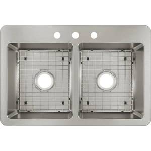 lot 12633 image: Elkay 33in Dual Mount Single Bowl Kitchen Sink- Retail $217