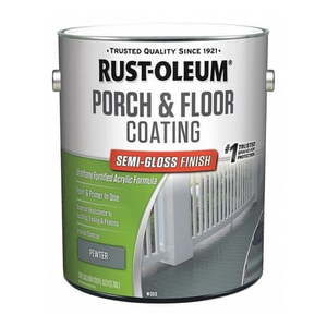 lot 12675 image: Rust-Oleum 1 gal Floor Coating  Semi-Gloss Finish  Pewter  Water Base 320420