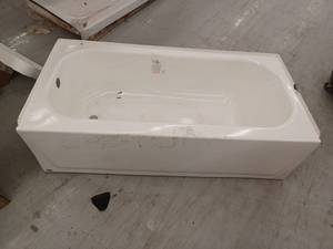 lot 12698 image: White Bootz Bathtub with Left Drain