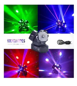 lot 2570 image: Moving Head DJ Light DMX 512 Strobe Lighting LED with Sound Activated Party RGBW Beam Lights Stage Lighting