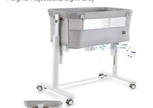 lot 2585 image: VaVaSoo Electric Bassinet for Baby, Auto Rocking Bedside Bassinet, Electric Bedside Sleeper for Babies