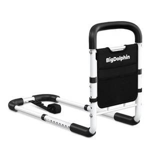 lot 2586 image: Bed Rails for Elderly Adults - ASTM Approved Adjustable Bed Cane with Non-Slip Ergonomic Handle & Storage Pocket