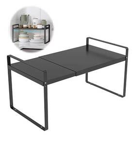 lot 2595 image: Expandable Cabinet Shelf Organizer Rack