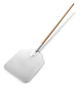 lot 2612 image: Aluminum Pizza Peel, Wooden Handle,