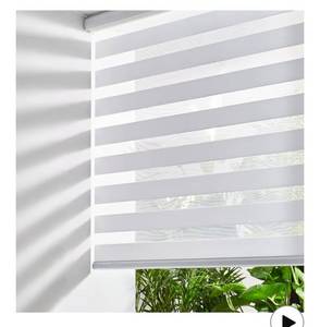 lot 2620 image: Persilux Cordless Zebra Blinds for Windows Free-Stop Roller Windows Shades (24 W X 72 H, White