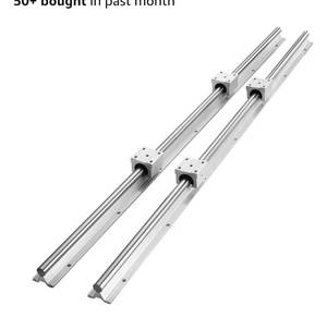 lot 2634 image: Linear Rail Slide SBR20-800mm 2 PCS and 4 PCS SBR20UU Slide Blocks Linear Guide Rail - Retail $100