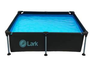 lot 2653 image: Lark 6 ft x 4 ft x 16.5 inches Above Ground Metal Frame Pool Puncture-Resistant 3-Ply Vinyl & Mesh Materials Quick Setup Patio Backyard - No Pump Included