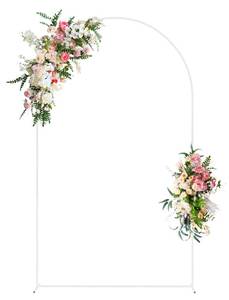 lot 2736 image: Wokceer Wedding Arch Backdrop Stand 8 FT Metal Arch Backdrop Stand for Wedding Ceremony Birthday Party Bridal Shower Floral Balloon Arch Decoration