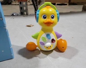 lot 2820 image: Yzata Musical Flapping Yellow Duck, Crawling Tummy Time, Educational Learning Walking Light Up Dancing Toy for 1 Year Old Baby Toddler Infant Easter Valentine Gifts