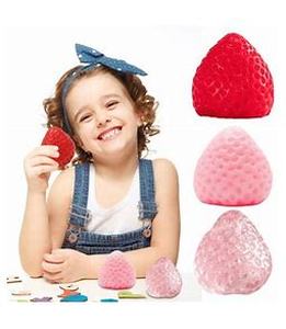 lot 2773 image: Big Taba Squishies Strawberry, Cute Kawaii Fruit Squeeze Toy, Slow Rising Stress Relief Fidget, Clear Sensory Squishy for Kids, Teens, Boys & Girls (3pcs)