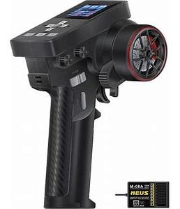 lot 2775 image: MEUS RACING ME-8B RC Transmitter 8 Channels 2.4GHz and Receiver for 18 110 118 124 RC Crawler Car Boat TRX4 TRX4M SCX10 SCX24 Upgrades Parts (Black)