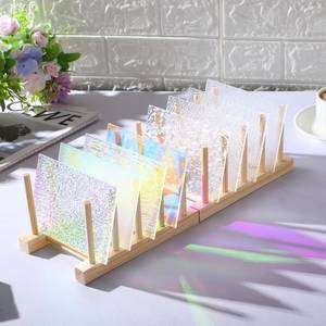 lot 2799 image: LemonRoad 16 Sheets Iridescent Stained Glass Sheets Variety Pack 4 x 6 Inch Acrylic Cathedral Art Glass for Mosaic Crafts Projects Supplies DIY Home Decor