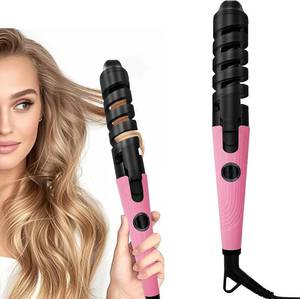 lot 2811 image: Anti-Scald Ceramic Curling Wand,Portable Curling Iron,Automatic Spiral Hair Curler for Women,Detangle Scald-Free Fast Heating Rollers Suitable for Long and Short Hair Styling(Pink01)