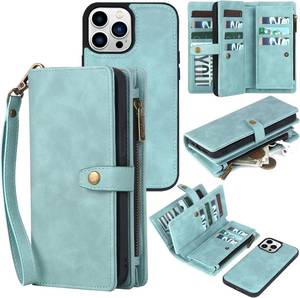 lot 2823 image: TwoHead Wallet Case Compatible with iPhone 15 Pro,Detachable Magnetic Phone Case,All-Round Protective Leather Phone Case with Card Holder,6.1,Blue