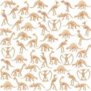 lot 2836 image: 60 Pack Dinosaur Fossil Skeletons,Plastic Figures Dino Bones,Dinosaur Skeleton Toys for Dino Sand Dig,Science Play,Party Favor,12 Styles