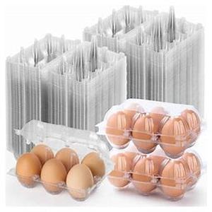 lot 2840 image: JAPCHET 150 Pack Clear 6 Egg Carton, Empty Plastic Egg Cartons for Chicken Egg Storage and Transport for Kitchen, Market and Farm