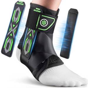lot 2862 image: Upgraded Ankle Brace for Sprained Ankle Stronger Support &amp Ultra Breathable Ankle Support with Side Stabilizing Pads, Adjustable Quick Lace Up Ankle Stabilizer for Injury Recovery, Sports, Men&ampWomen - Medium