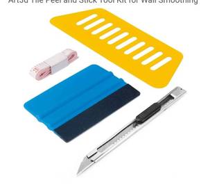 lot 2863 image: Art3d Smoothing Tool Kit for Applying Peel and Stick Wallpaper, Vinyl Backsplash Tile