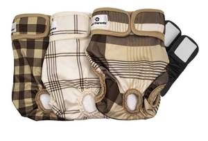 lot 2865 image: Pet Parents Washable Dog Diapers (3pack)  Extendrs of Durable Doggie Diapers, Premium Dog Diapers Female &amp Male (Large, Oxford)