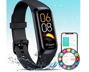 lot 2871 image: Fitness Activity Tracker for Men Women,Smart Watch with Blood Pressure Monitor Heart Rate Sleep Monitor IP67 Waterproof Pedometer Step Counter Calorie Tracker Health Watch for Android iOS Phones