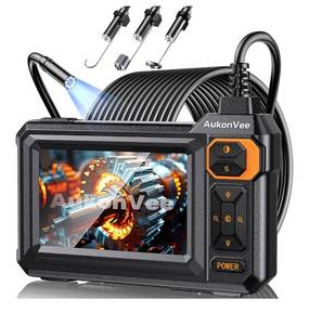 lot 2874 image: Endoscope Camera with Light, 1920P HD Borescope Inspection Camera with 4.3 IPS Screen, AukonVee IP67 Waterproof with 8 LEDs & 16.5ft Semi-Rigid Snake Camera for Automotive Pipe Tools Gadgets for Men