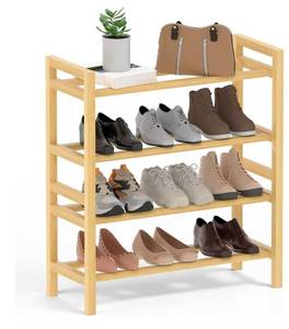 lot 2892 image: Haddockway Bamboo Shoe Rack for Closet