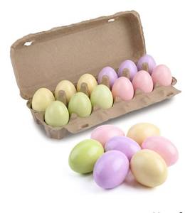lot 2899 image: CroBlissful 12 Pcs Easter Ceramic Eggs Bright Pastel Fake Nest Egg Easter Decoration