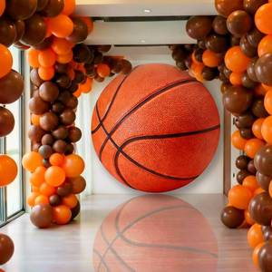 lot 2914 image: Moukeren 79 Inch Basketball Cutouts Backdrop Banner Party Basketball Senior Night 2026 Decorations Large Hanging Sport Themed Backdrop for Sports Game Theme Birthday Decor Photo Supplies
