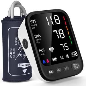 lot 2927 image: Blood Pressure Machine, Automatic Upper Arm Blood Pressure Monitor with 2x199 readout, 4.5 inch Backlit Large Screen Adjustable Large Cuff 9 to 17 inches - arrhythmia and Home Hypertension Detector