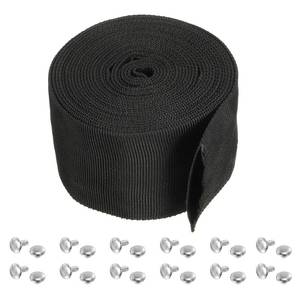 lot 2943 image: PATIKIL 2 20FT Protective Hose Sleeve with Snap Fastener, Polyester Fiber Cable Cover Sheath Protection for Welding Tig Torch Hydraulic Hose, Black