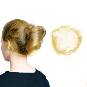 lot 2955 image: ZefeqCo 100Pcs Blonde Hair Net 24 Invisible Hair Nets for Women and Men - Perfect for Hair Bun, Sleeping, & Kitchen Food Service