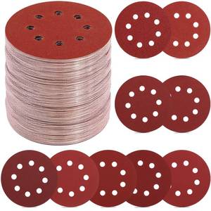 lot 2957 image: YNZDRWA 70 PCS 5 Inch Sanding Discs, 40 80 120 180 240 320 400 600 800 Grit Hook and Loop Sandpaper for Random Orbital Sander