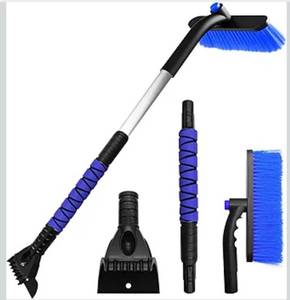lot 3004 image: Snow Brush with Ice Scraper, Ice Scrapers, Car Windshieldand Extendable Snow Brush with Foam Grip and 360° Pivoting Brush Head, Detachable Snow Scrapers & Ergonomic Foam Grip for Cars (Blue)