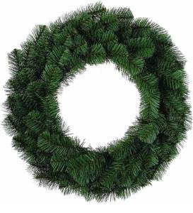 lot 3010 image: bcp Fir Evergreen 24 Inch Artificial Decorative Hanging Christmas Wreath With Lights