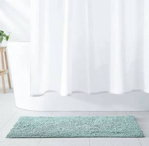 lot 3034 image: Amazon Basics Bathroom Rugs, Extra Soft Absorbent Shag Bath Rugs, Non-Slip Backing, Quick Drying, Machine Washable, Plush Comfort for Bathroom Floor, Tub and Shower, 21 x 34, Seafoam Green