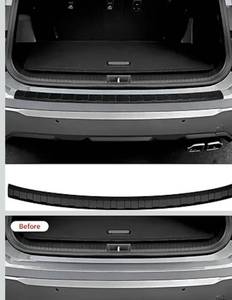 lot 3076 image: Hellet Rear Bumper Protector for Kia 2020-2025 Telluride Accessories Matte Black ABS Plastic Material Rear Bumper Guard Trim