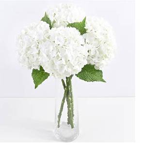 lot 3142 image: Yastouay 3 Pcs Real Touch Hydrangea Artificial Flowers, 21 White Full Faux Hydrangea Flowers Latex Fake Flowers for Home Decor Party Floral Arrangements Wedding Bouquets Centerpieces Outdoor Decor