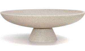 lot 3148 image: LIN CHUAN Large Decorative Bowl, Modern Resin Pedestal Bowl for Home Decor, Stylish Fruit Bowl for Kitchen Counter, Chic Key Holder for Entry Table, Beige