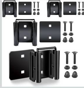 lot 3161 image: MorScan 10 Pack E-Track Connector with Square Plates, Bolt-on Steel Cargo Securement E Track Compatible Accessory Etrack Rail Adapter for Trucks, Trailers, Vans, Warehouses, Garages, Workshops