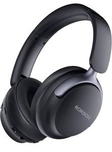 lot 3165 image: RORSOU B8 Bluetooth Headphones Over Ear, 6 EQ Music Modes and 50H Playtime Deep Bass Wireless Headphones with Mic, Lightweight Folding HiFi Stereo Headset for iPadTravelTabletPCHome Space Black