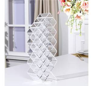 lot 3176 image: Hoolerry 1 Pack Acrylic Lipstick Holder Organizer 28 Slots Clear Lip Gloss Holder Organizers Stackable Lipsticks Tower Lipstick Case Display Stand Storage Box for Makeup Cosmetic Vanity (Trapezoid)